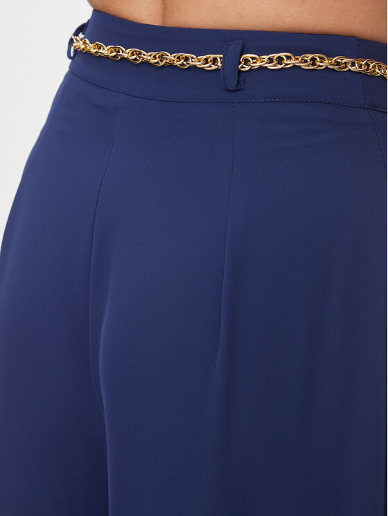 Rinascimento Rinascimento Spodnie palazzo CFC0117462003 Granatowy Wide Fit