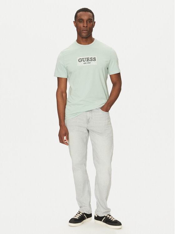 Guess Guess T-krekls M5GI19 J1314 Zaļš Regular Fit