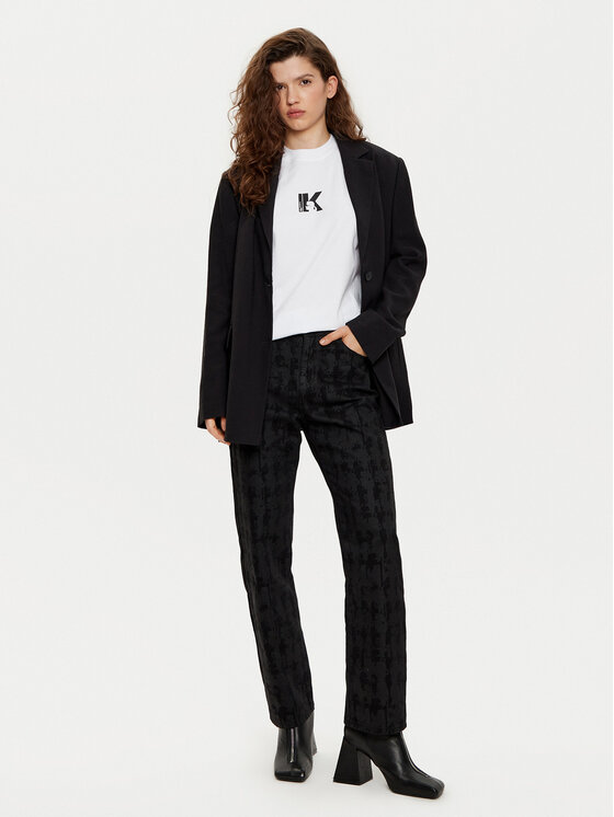 Karl Lagerfeld Jeans Karl Lagerfeld Jeans T-Shirt A1W17031 Biały Regular Fit