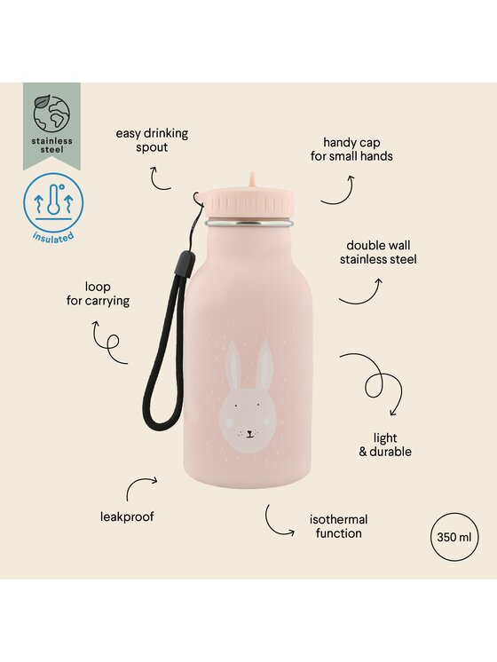 Trixie Baby Trixie Baby Butelka termiczna Termiczna butelka 350 ml - Królik Różowy