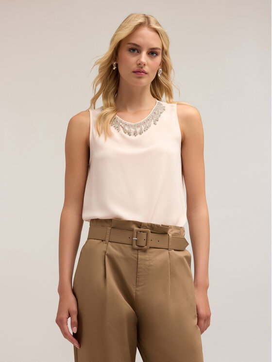 Motivi Motivi Top D000Q000505N011 Różowy Regular Fit