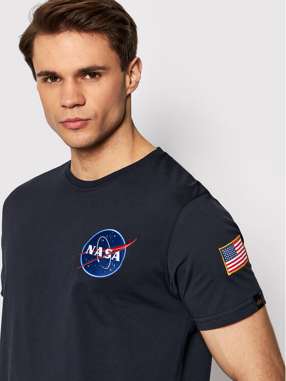 Alpha Industries Alpha Industries T-Shirt Space Shuttle 176507 Granatowy Regular Fit