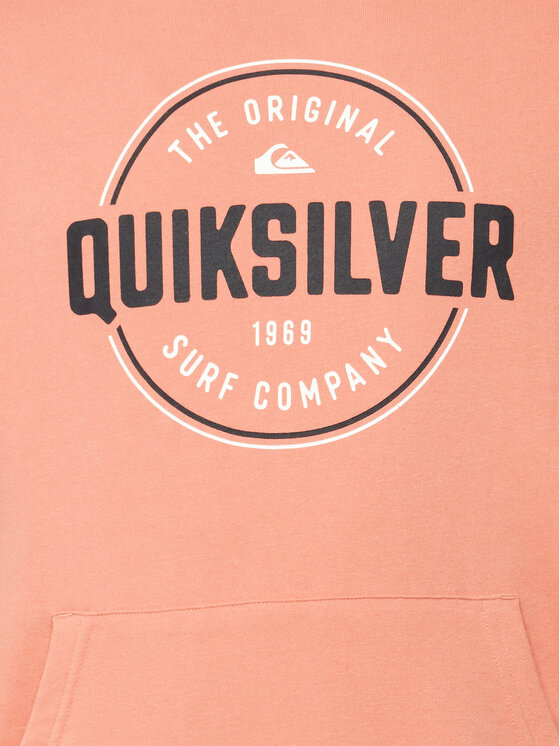 Quiksilver Quiksilver Bluza Circle Up Hoodie EQYSF03151 Pomarańczowy Regular Fit