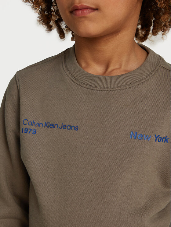 Calvin Klein Jeans Calvin Klein Jeans Μπλούζα Terry Graphic Cn IB0IB02212 Γκρι Regular Fit