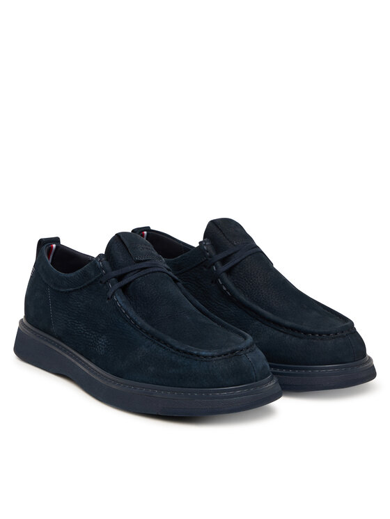 Tommy Hilfiger Tommy Hilfiger Półbuty Comfort Nubuck Moc Toe Shoe FM0FM05975 Granatowy
