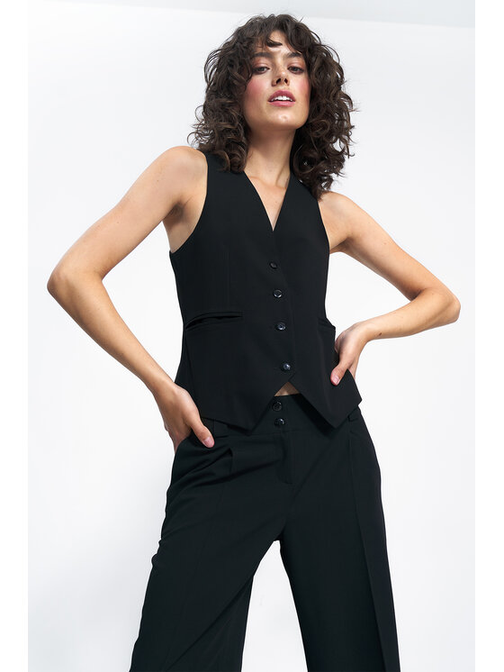 NIFE NIFE Kamizelka garniturowa KA03 Czarny Classic Fit
