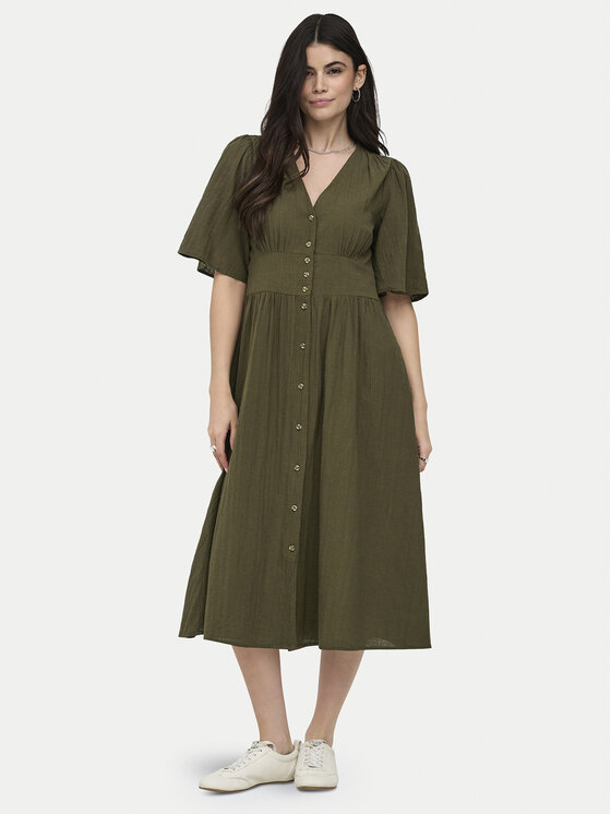 ONLY ONLY Rochie de zi Tizana 15373535 Verde Regular Fit
