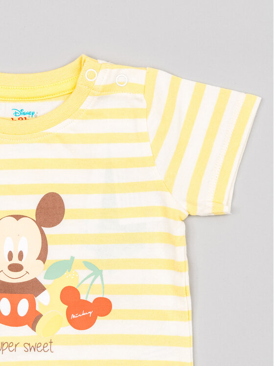 Zippy Zippy Completo T-shirt e pantaloncini Myszka Miki ZNBAP0602 23008 Giallo Regular Fit
