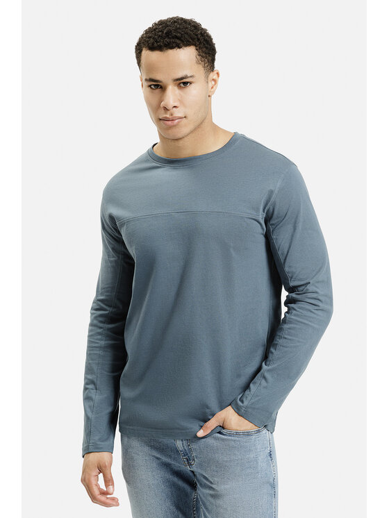 Cross Jeans Cross Jeans Longsleeve 16034-462 Niebieski Regular Fit