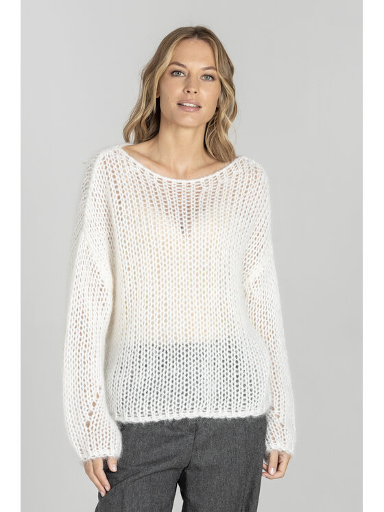 Deni Cler Milano Deni Cler Milano Sweter T-DC-S482-E5-95-11-1 Écru Loose Fit