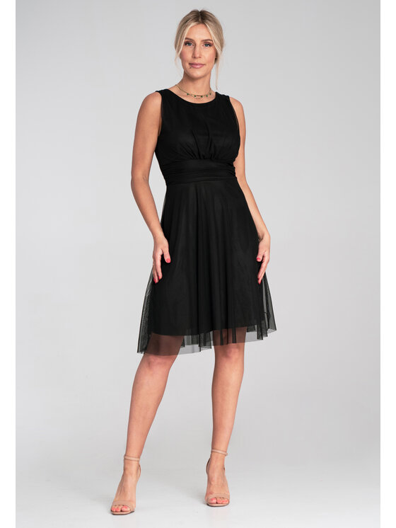 FIGL FIGL Sukienka koktajlowa M1208 Czarny Flared Fit