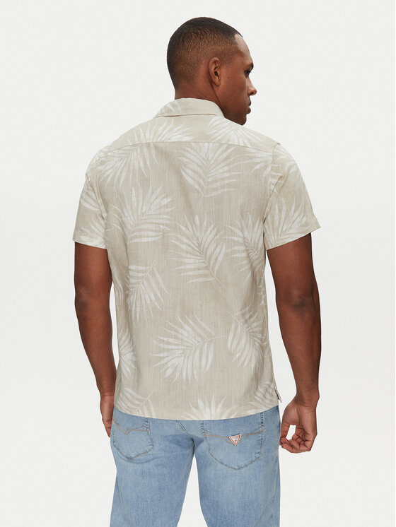 Guess Guess Cămașă M5GH68 WH3A0 Bej Regular Fit