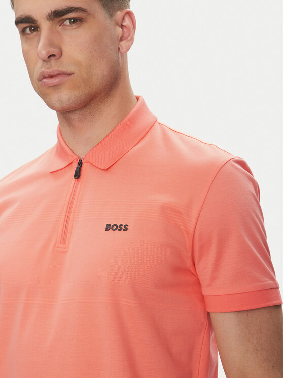 BOSS BOSS Polo Philix Pima 50538177 Pomarańczowy Regular Fit