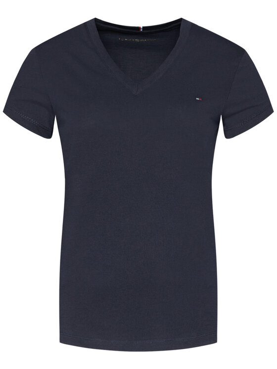 Tommy Hilfiger Tommy Hilfiger T-shirt Heritage V-Neck Tee WW0WW24969 Tamnoplava Regular Fit