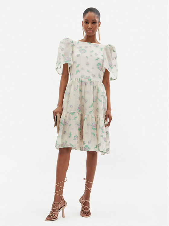 Custommade Custommade Ежедневна рокля Jamina 999395482 Екрю Regular Fit