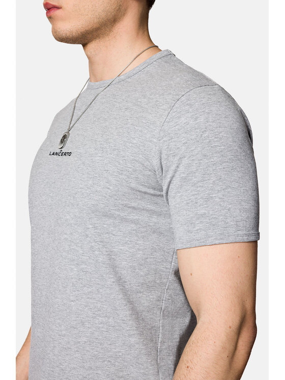 Lancerto Lancerto T-Shirt Steph TS073123000002 Szary Regular Fit