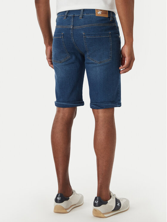 Beverly Hills Polo Club Beverly Hills Polo Club Pantaloni scurți de blugi P-SS26M-BJ494360 Albastru Regular Fit