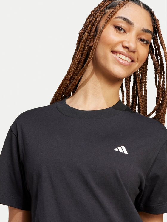 adidas adidas T-shirt Essentials Small Logo JH3690 Crna Slim Fit