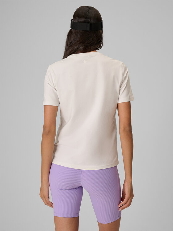 4F 4F T-Shirt TROPIC ORCHID Biały Relaxed Fit