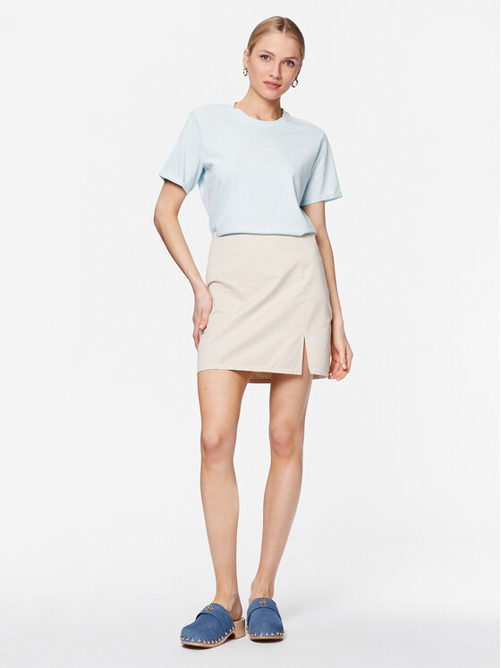 Moss Copenhagen Moss Copenhagen Mini suknja Cyrilla 17258 Écru Slim Fit