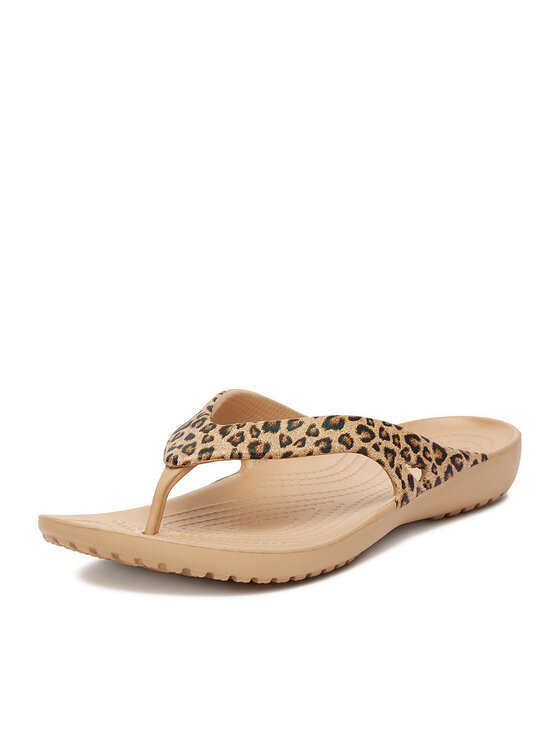 Crocs Crocs Flip flop KADEE II LEOPARD FLIP W 206398-98R Bej