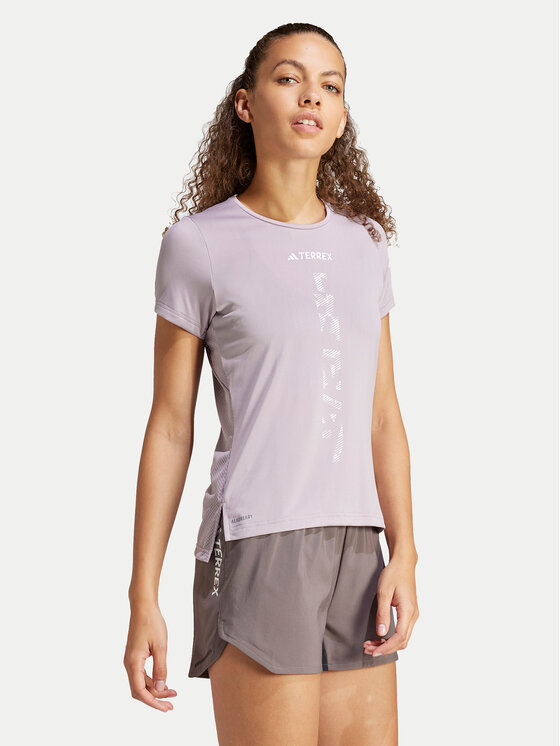 adidas adidas Тениска от техническо трико Terrex Agravic Trail IP4821 Виолетов Regular Fit