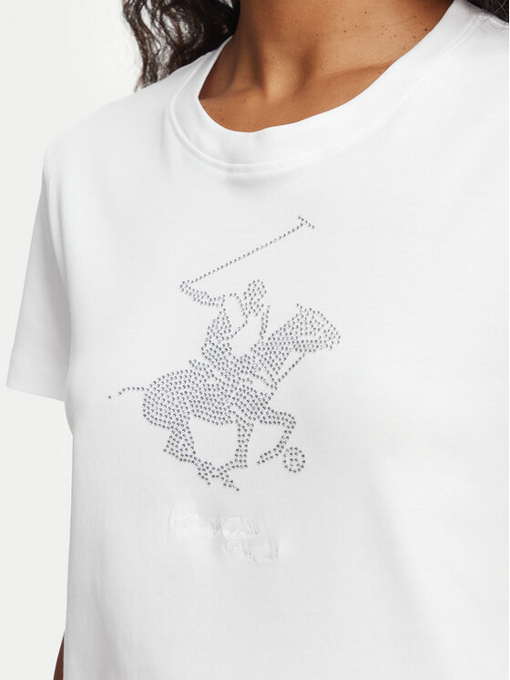Beverly Hills Polo Club Beverly Hills Polo Club T-Shirt L1608-HR Λευκό Regular Fit