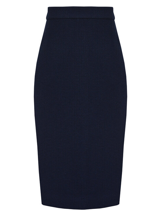 Kasia Zapała Kasia Zapała Spódnica ołówkowa Monica Granatowy Slim Fit