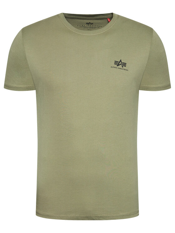 Alpha Industries Alpha Industries T-Shirt Basic Logo 188505 Zelená Regular Fit