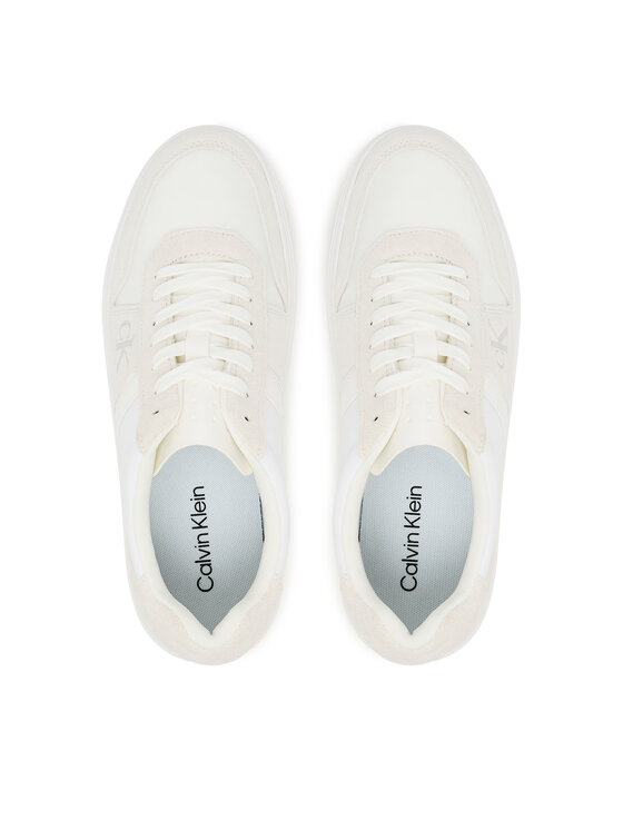 Calvin Klein Calvin Klein Sneakersy Classic Cups Lace Mix Emb Tongue YM0YM01395 Biały