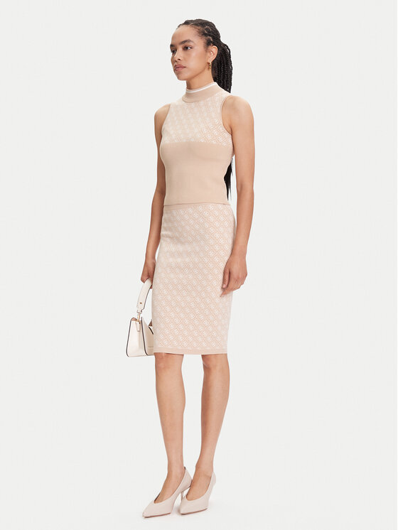 Guess Guess Ravno krilo W4BD53 Z37K0 Bež Regular Fit