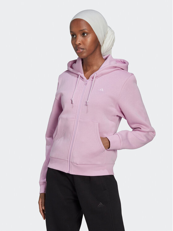 adidas Sweatshirt ALL SZN Fleece HN4217 Rose Regular Fit Modivo
