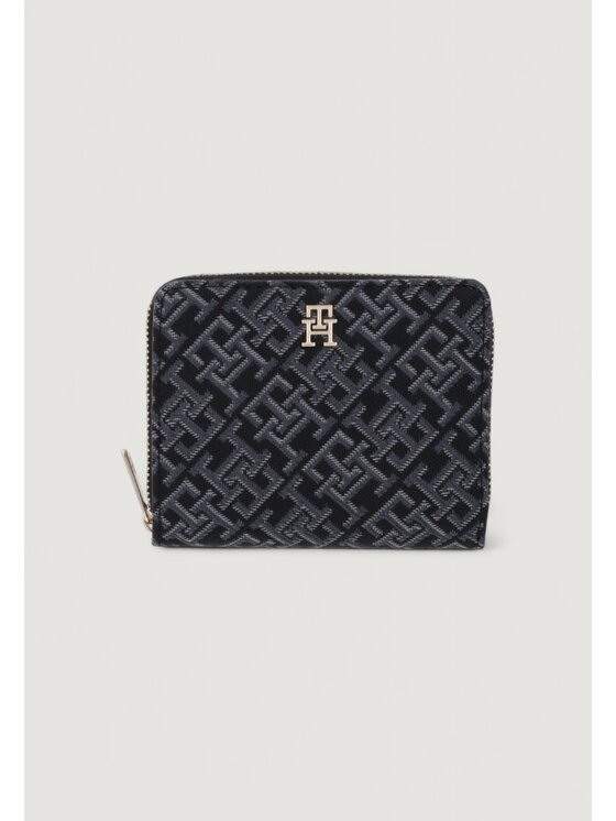 Tommy Hilfiger Tommy Hilfiger Portafoglio TH ICON MED FLAP ZA JACQUARD Nero