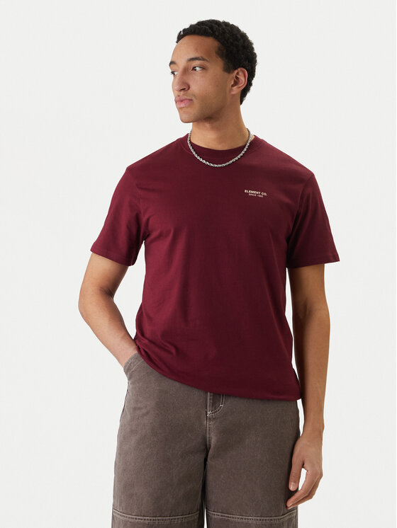 Element Element T-Shirt Element Co ELYZT00603 Bordó Regular Fit