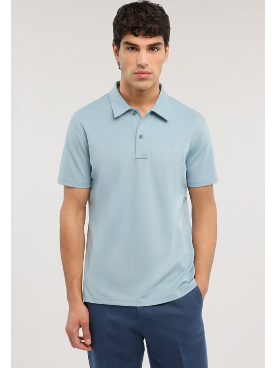 Trussardi Trussardi T-Shirt G5098000140N024 Turkusowy Regular Fit