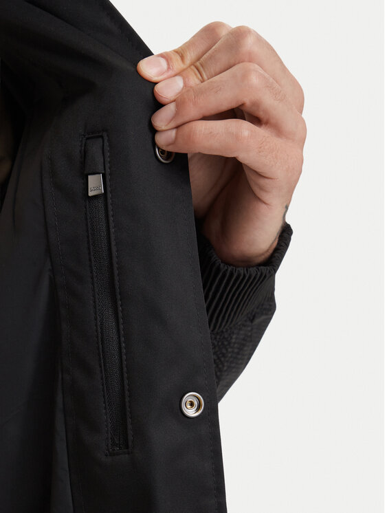 BOSS BOSS Bundy bomber H-Covor 50564412 Čierna Relaxed Fit