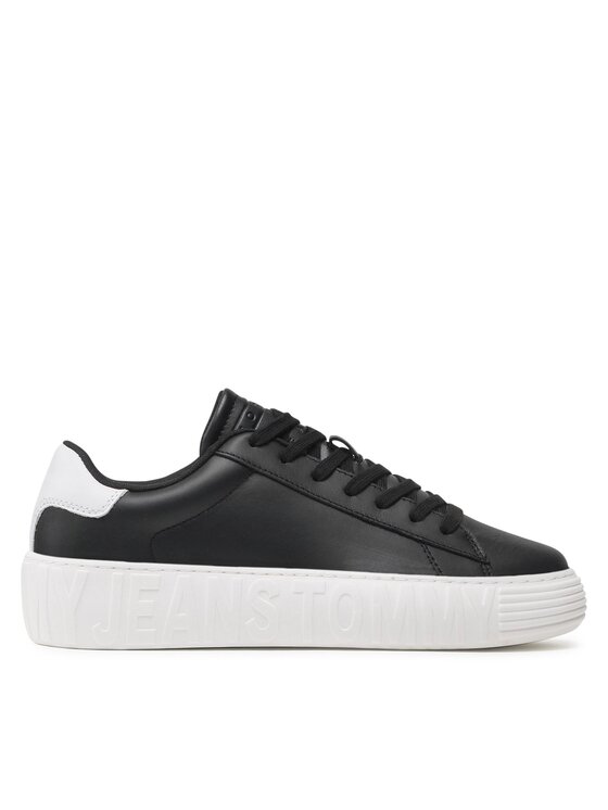 Sneakers Tommy Jeans Leather Outsole EM0EM01159 Negru