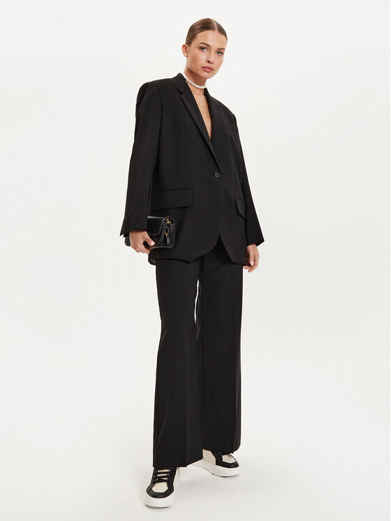 Weekend Max Mara Weekend Max Mara Hlače Visivo 2425136041 Crna Relaxed Fit