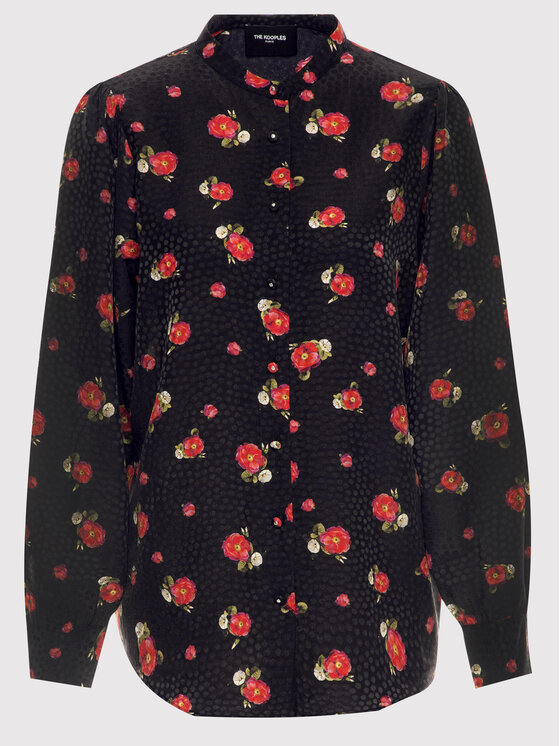 The Kooples The Kooples Сорочка FCCC19048K Чорний Regular Fit
