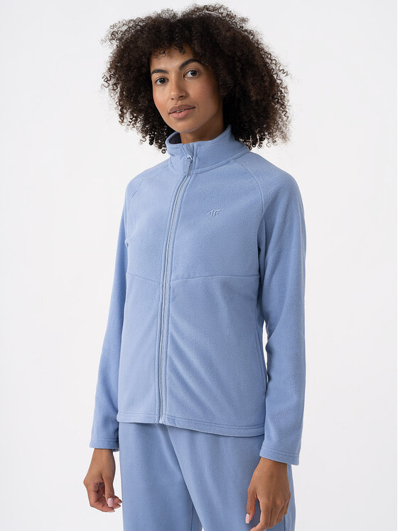4F 4F Флісовий реглан 4FAW23TFLEF146 Голубий Regular Fit