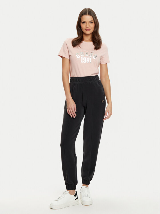Guess Guess Teplákové nohavice V5RB11 KCAY2 Čierna Regular Fit