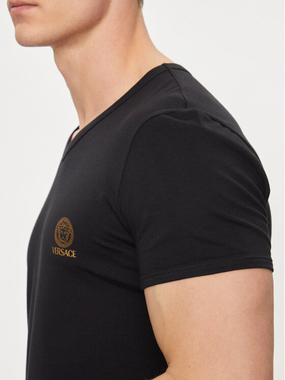 Versace Versace Póló szett AU10193 Fekete Slim Fit