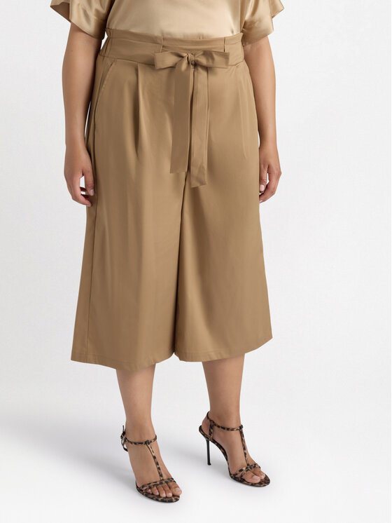 Fiorella Rubino Fiorella Rubino Spodnie materiałowe P020L002289N012 Écru A-Line Fit