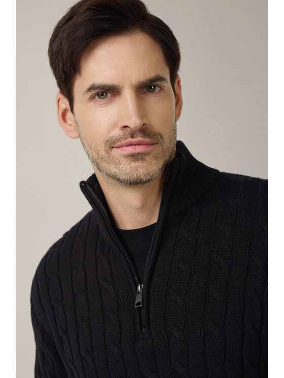 Lancerto Lancerto Sweter Cutter SW073225000038 Czarny Regular Fit