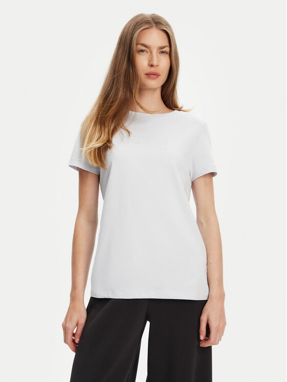 Guess Guess T-Shirt V3BI11 J1314 Błękitny Regular Fit