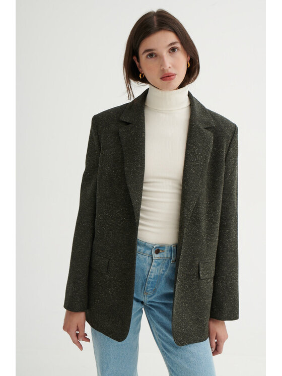 NAGO NAGO Marynarka N2024 Zielony Oversize