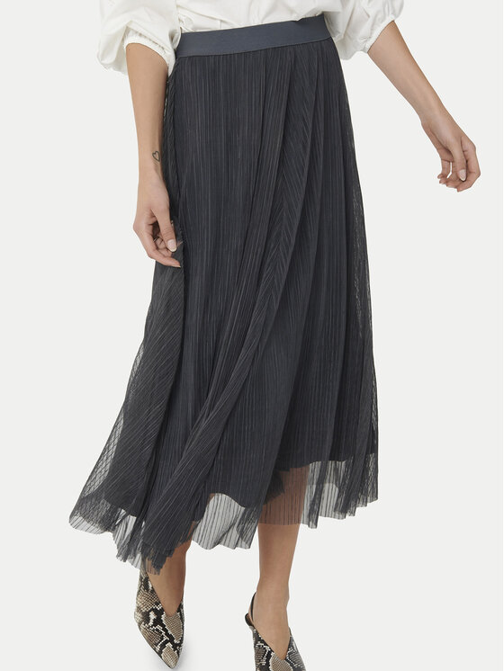 ONLY ONLY Midi szoknya Lavina 15214303 Szürke Regular Fit