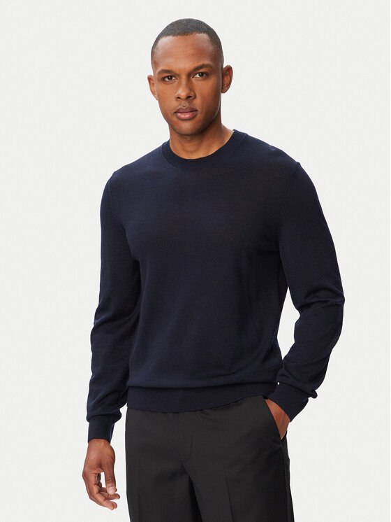 BOSS Pulover H-Leno 50565469 Bleumarin Regular Fit
