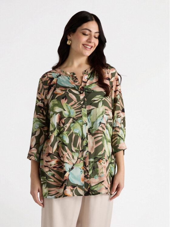 Fiorella Rubino Fiorella Rubino Camicia 5045T001387N0S5 Verde Regular Fit