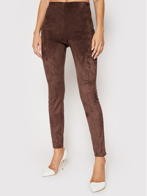 Guess Legíny Maya W1YB90 WE0L0 Hnedá Slim Fit